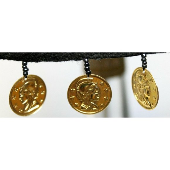 Goldschlager Table Lamp Clear Bottle Black Shade Coin Fringe Handmade Rice Light - Picture 10 of 12